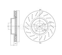 Metelli Bremsscheibe 23-1459FC vorne rechts/links belüftet 322,0 mm für Mercedes-Benz