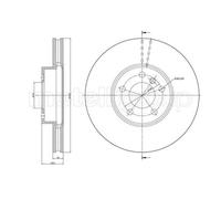 METELLI Bremsscheibe vorne rechts links belüftet 332,0mm für BMW 23-1300C