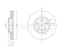 Bremsscheibe Metelli 23-1790C für Ford Vorderachse