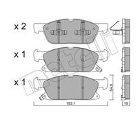 METELLI Bremsbeläge Bremsbelagsatz Vorderachse für Ford Kuga III DFK S-Max CJ