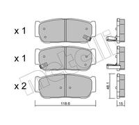 Bremsbeläge 22-0727-0 METELLI für SSANGYONG KIA