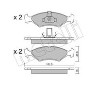 METELLI Bremsbeläge Bremsbelegsatz vorne für Ford Fiesta IV Puma Mazda 121 III