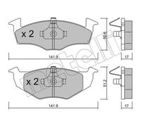 METELLI Bremsbeläge Bremsbelegsatz vorne für VW Polo Fox Seat Ibiza III Arosa