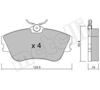METELLI Bremsbelagsatz, Scheibenbremse vorne rechts links für VW 22-0164-0