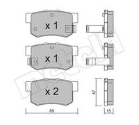 METELLI Bremsbelagsatz, Scheibenbremse 22-0173-0 passend für FIAT HONDA MG