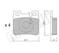 Bremsbeläge Hinten für MERCEDES E-KLASSE W124 W210 A124 C124 S124