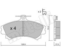 Metelli Bremsbelagsatz 22-0216-1 – Scheibenbremse für Mitsubishi Smart