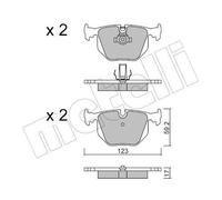 METELLI Bremsbelagsatz, Scheibenbremse 22-0560-0 für BMW LAND ROVER