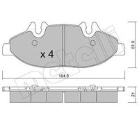 METELLI Bremsbelagsatz, Scheibenbremse 22-0575-0 für MERCEDES-BENZ