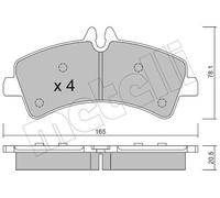 Bremsbeläge 22-0674-0 METELLI für MERCEDES-BENZ VW