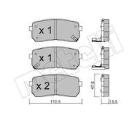 Bremsbeläge 22-0786-0 METELLI für HYUNDAI KIA