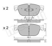 METELLI Bremsbelagsatz, Scheibenbremse 22-0854-0
