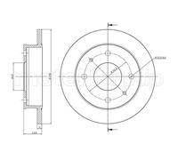 METELLI Bremsscheibe 230594 voll 230mm 11mm für HYUNDAI