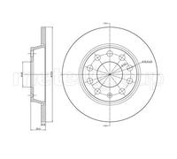 METELLI Bremsscheibe hinten rechts links voll 255,0mm für SEAT AUDI 23-0749C