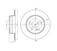 METELLI Bremsscheibe hinten rechts links voll 278,0mm für MERCEDES-BENZ 23-0982C