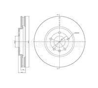 Metelli Bremsscheibe 23-1436C vorne rechts/links belüftet 321,0 mm für Opel
