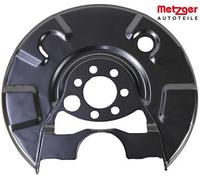 Spritzblech, Bremsscheibe METZGER 6115187 für VAG, Hinterachse links