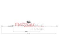 Metzger Autoteile Seilzug, Feststellbremse [Hersteller-Nr. 1.PE002] für Peugeot