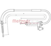 Metzger Autoteile Seilzug, Feststellbremse [Hersteller-Nr. 10.4302] für Mini