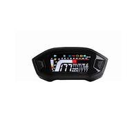 MEXWLOP 12V Universal Motorrad LCD Digital Tachometer Tankanzeige 13000RPM 2 und 4 Zylinder Typen 24H Uhr Motorrad-Tachometeranzeige(Gauge only)