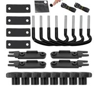 MEYAGOT 4 Stück Dachbox Befestigung U Bügel, Universal Auto Van Montage Fitting Kit mit 8 Heavy Duty Kontermuttern 2 Bandagen, U-Bolzen Klammern Dachbox Befestigung Halterung Installationszubehörsatz