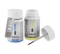 MG PRIME Autolack Lackstift Set für Dacia KNM Basalt Grey Metallic/Basalt Grau Metallic Basislack Klarlack je 50ml