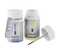 MG PRIME Autolack Lackstift Set für Dacia KQA Gris Highland Metallic/Highland-Grau Metallic Basislack Klarlack je 50ml