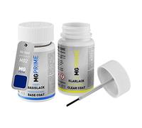 MG PRIME Autolack Lackstift Set für Opel H02 / 22U Flash Blue Metallic/Opal Blau Metallic Basislack Klarlack je 50ml