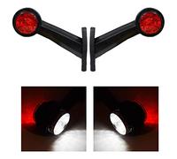 MGF 2 x LED LKW Begrenzungsleuchten 12V 24V Volt Positionsleuchten Seitenmarkierungsleuchten Anhänger Rot Weiß