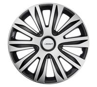 MICHELIN Radkappe 13 Zoll Universal Radzierblende Alice 4 er Set Fürs Auto ABS Kunststoff Schwarz/Silber, Silber/Schwarz