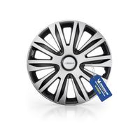 MICHELIN Radkappe MX-ABS 15 Zoll Universal Radzierblende 4er Set Fürs Auto ABS Kunststoff, Schwarz/Silber
