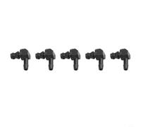 Micpointik 5 Stück Diesel Einspritzdüse Rücklaufleitung mit Rückschlagventil aus Kunststoff und Eisen für Bosch 110 Common Rail System schwarz silber(A)