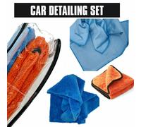 Microfasertuch Autopflege Set 3in1 | Poliertuch Glastuch Trockentuch Mikrofaser