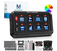 MICTUNING P1s RGB 5 Zoll 8 Gang Schalterpanel, Hohe Leistung 5 Stufe Helligkeit Multifunktions-Kippschalter Momentane Schaltung Kontrolle Relais System Box für LKW SUV Offroad Boot