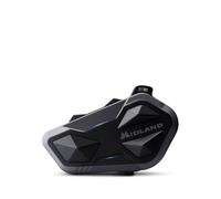 Midland - Motorrad-Gegensprechanlage BTR1 Single, wasserdichtes IPX6 Helm-Headset, 800 m Reichweite, 4-Personen-Konferenz, 23H Akku, Paralleles Audio, GPS/Musik-Konnektivität, ECE 22.06 konform