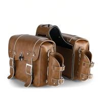 MIDUOLAI Braun,Motorrad-Satteltaschen, Universelle Retro-RüCksitztasche FüR MotorräDer, GroßE Satteltasche, Seitentasche Zur Werkzeugaufbewahrung, Motorrad-Hecktasche