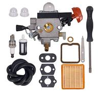 Mikatesi 4180-120-0617 FS131 Vergaser für Stihl FS131 FS131R HT131 HT133 KM131 KM131R FS311 4180/17 Motorsense Trimmer - mit Einstellwerkzeug Luftfilter & 4180-007-12 005 Ventilabstand-Einstellset