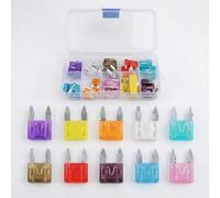 Mini Auto Sicherungen Set 100 Stück KFZ Sicherungen 12V /24V KFZ Autosicherungen Set Flachsicherungen Stecksicherungen with Abzieher für Auto Motorrad 3A/5A/7,5A/10A/15A/20A/25A/30A/35A/40A