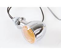 HIGHSIDER smart Arizona Glühlampen Mini-Blinker Gehäuse Chrom / Linse Orange (Paar), Vorn & Hinten