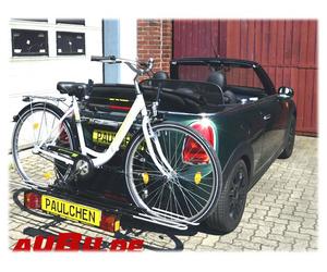 Mini Cooper Cabrio / One Cabrio Typ F57 (03/2016 bis 02/2024) (auch JCW, auch S mit Doppelauspuff) Grundträger inkl. Tieflader mit Zusatzbeleuchtung - 817133 557 4800 - 817133 557 4800