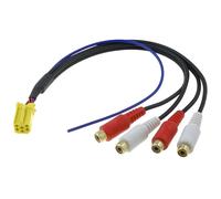 MINI ISO Adapter 4 Cinch LINE OUT AUX Audi VW BLAUPUNKT Becker Concert Chorus