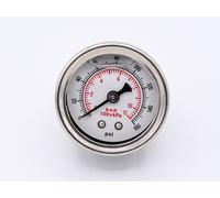 Mini Manometer 11Bar 1/8 NPT Benzin- Öldruckanzeige Anzeige Edelstahl universal