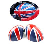 MINI R50 R52 R53 Union Jack Spiegelkappen Dekoration, Autotür Seitenspiegelabdeckungen Für Mini Cooper One/S/JCW Serie R R50 R52 R53 2002-2006(Union Jack Blau)