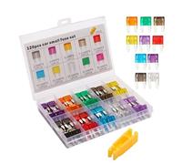 Mini-Sicherungssortiment - Sortiment 120 Stück Mehrzweck-Sicherungen, Ersatzteile für Auto, Motorrad, Wohnwagen, Boot