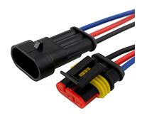 Mintice™ 3-Polig Kabel Steckverbinder Stecker Wasserdicht Schnellverbinder Draht Elektrisch Ausrüstung KFZ LKW