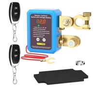 MIOLOE Drahtlose Fernbedienung Auto Isolator Schalter,12V/24V Batterie Trennschalter 240A,Kill Switch Anti-Diebstahl Automatische Abschaltung Batterietrennschalter (Verbesserte digitale Anzeige)