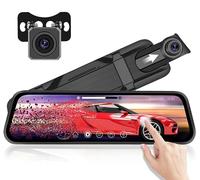 Mirror Dual Dash Cam 9.66" Touch Screen Rear View Mirror 1080P Dashcam Auto Vorne und Hinten mit Ultra Nachtsicht G-Sensor Parking Assistance 24 Std. Parkmodus HD Waterproof, Camera for Cars/Trucks