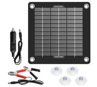 Mitening 12V 10W Solar Autobatterie Ladegerät, Solarmodul Erhaltungsladung, Solarpanel Autobatterie Ladegerät, Tragbares Solarpanel Notstromversorgung Adapter für Auto, Wohnmobil, Boot, Motorrad