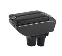 Mittelarmlehne Armlehnenbox Für Citroen C2 Für C3 Auto Stauraum Armlehnenverstärkung Erhöhung Der Innenausstattung Nachrüstteil(B-Black black lines)