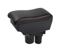 Mittelarmlehne Armlehnenbox Für Citroen C2 Für C3 Auto Stauraum Armlehnenverstärkung Erhöhung Der Innenausstattung Nachrüstteil(E-Black red line)